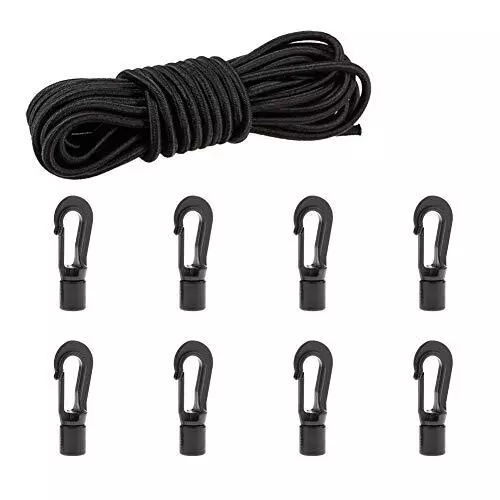 1/4" Elastic Bungee Cord Kayak Stretch String Shock Cords Rope With Bungee Shock