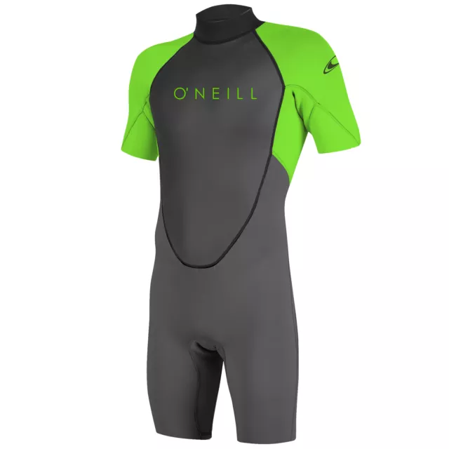 ONeill Youth Reactor-2 2mm Back Zip Shorty Kinder Neoprenanzug graphite-dayglo