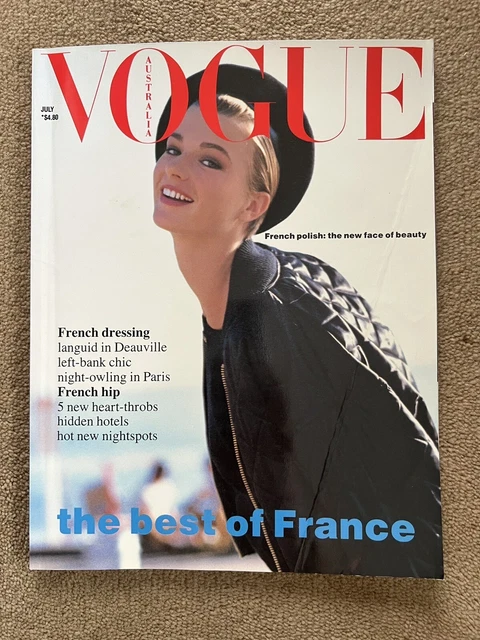 Vogue Australia July 1989 vintage fashion magazine excellent cond.