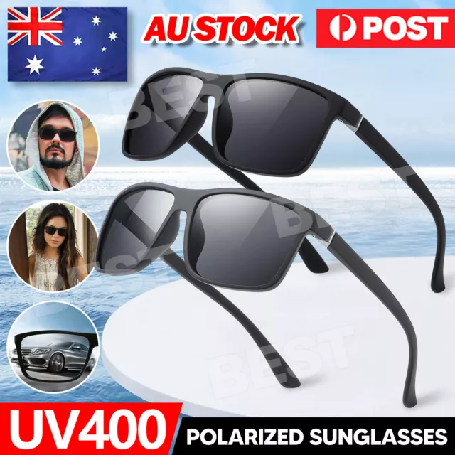 Polarized Mens Sunglasses Polarised New Style Square Frame Glasses Aus Seller