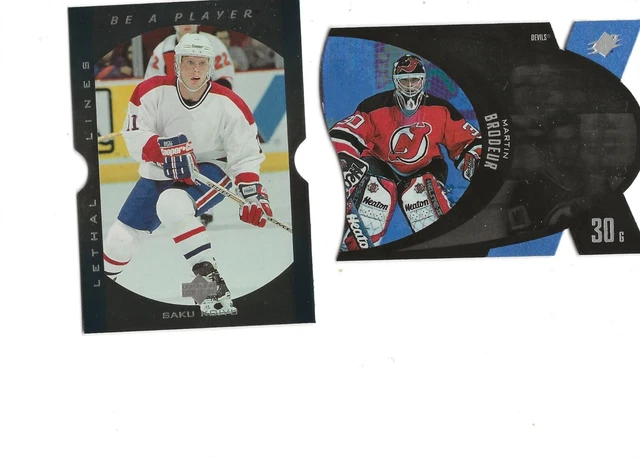 NHL Stars Saku Koivu & Martin Brodeur Ice Hockey Card Lot (2 Cards)