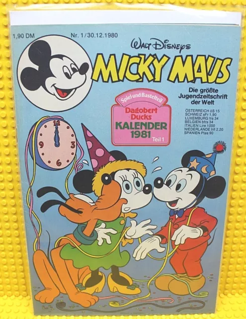 Walt Disney® Micky Maus Nr 1 von 1980 mit Schnipp und Beilage