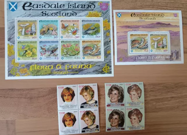 Gb Scotland Local Issue Easdale Island Stamps