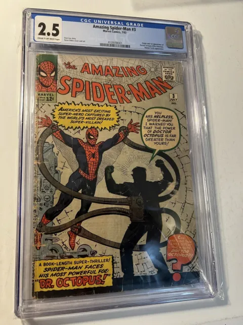 Amazing Spider-Man #3 CGC 2.5. 1st Appearance Doctor Octopus! Marvel, Stan Lee