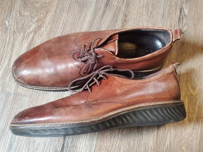carlo morandi cognac plain toe derby