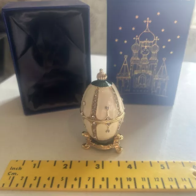 Atlas Editions Faberge Egg Enamel  Trinket Pot Boxed