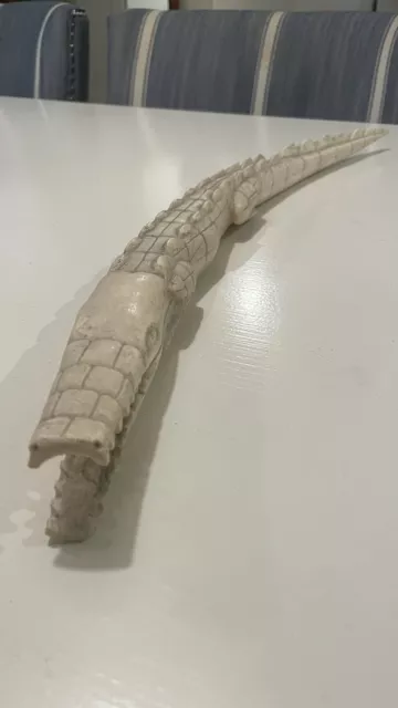 Antique Ivory Tusk In The Form of  crocodile