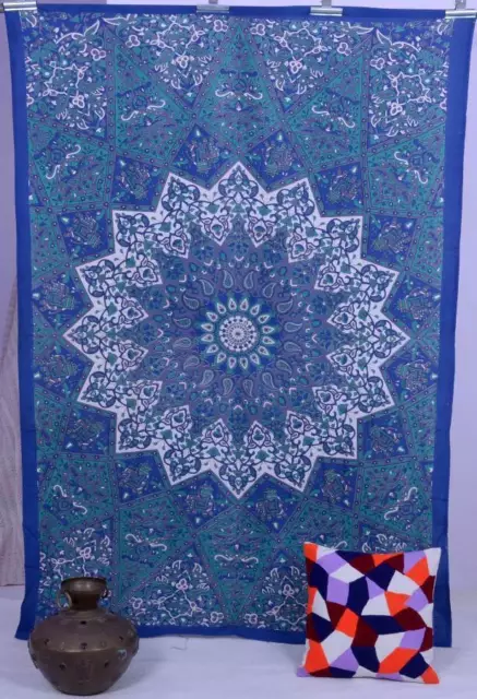 Indian Estrella Pared Colgante Hippie Psicodélico Tapiz De Mandala Doble Étnico