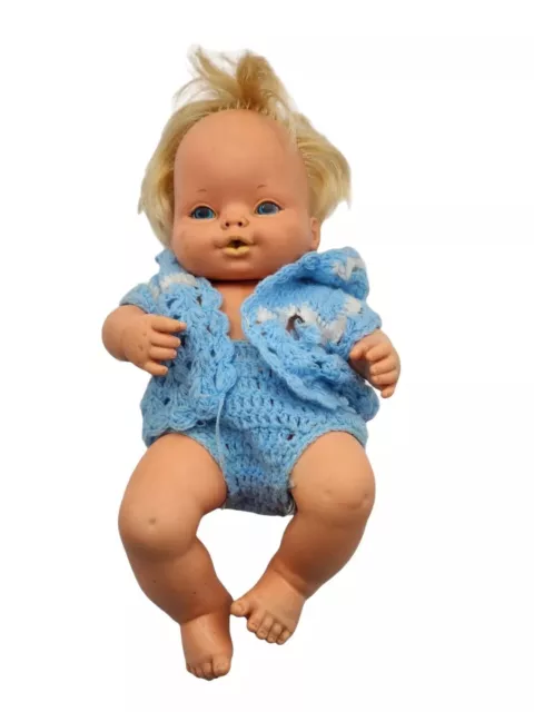 Vintage 1972 Mattel Newborn Baby Tender Love 13" Rubber Baby Doll Drink Wet Toy