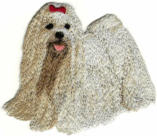 3.5" Maltese Dog Breed Embroidery Patch