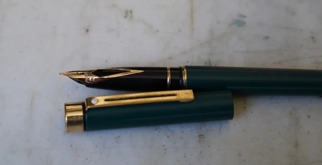 Stylo Plume Et Bille Sheaffer Targa Savoy 677S Slim - Nib 23K Gold Plated - Art Déco Rare