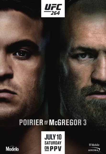 UFC 264 Poster | Framed Art | Dustin Poirier vs Conor McGregor 3 | NEW | USA