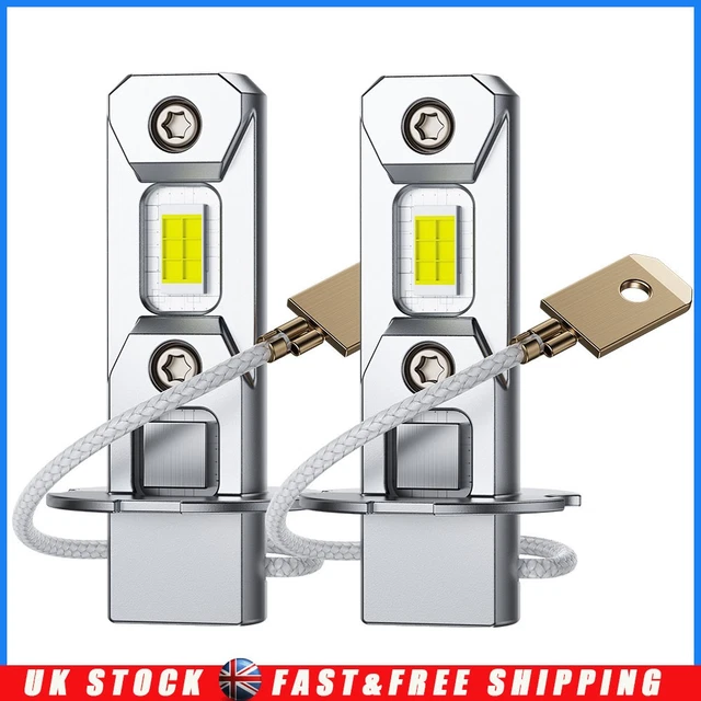 thumbnail image 2 of 2x 55W H3 Halogen Spot Lights For 4x4 SUV Truck Van Offroad - Chrome Housing Blue Lens 2 of 5