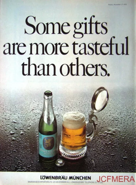 1976 LOWENBRAU Munchen 'Light Export Lager' Advert #2 - Original Beer Print AD