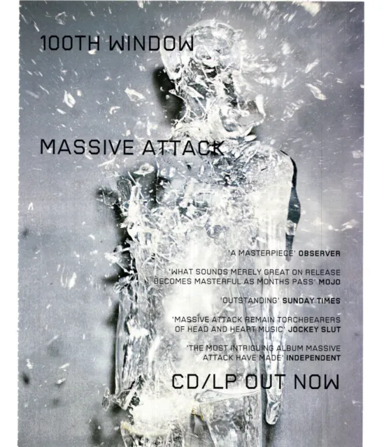 Ptp48 Magazine Single/Album Advert 11X9" Massive Attack : 100Th Window
