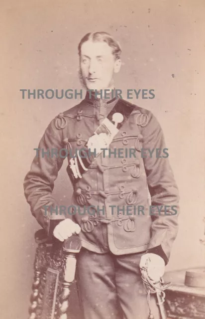CDV photo Victorian Rifle brigade officer  c 1870 Dover Folkestone photographer
