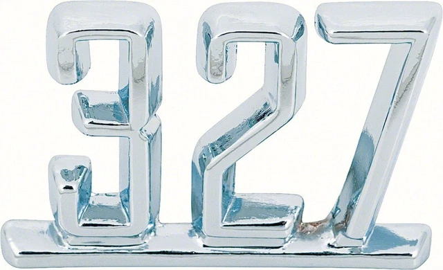 1965-67 Impala, Bel Air, Chevy II, Nova, Camaro 327 Front Fender Emblem