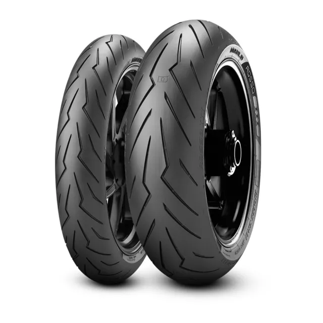 Coppia Pirelli Diablo Rosso 3 120/70 17  190/55 17 Pneumatici Gomme Moto