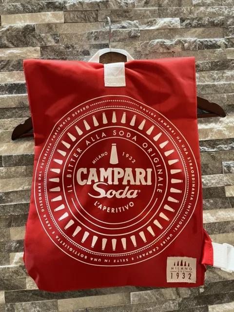 Zaino Sacchetina Campari Soda Rosso Unisex Pubblicitá 2021 Gadget Tipo Insegna