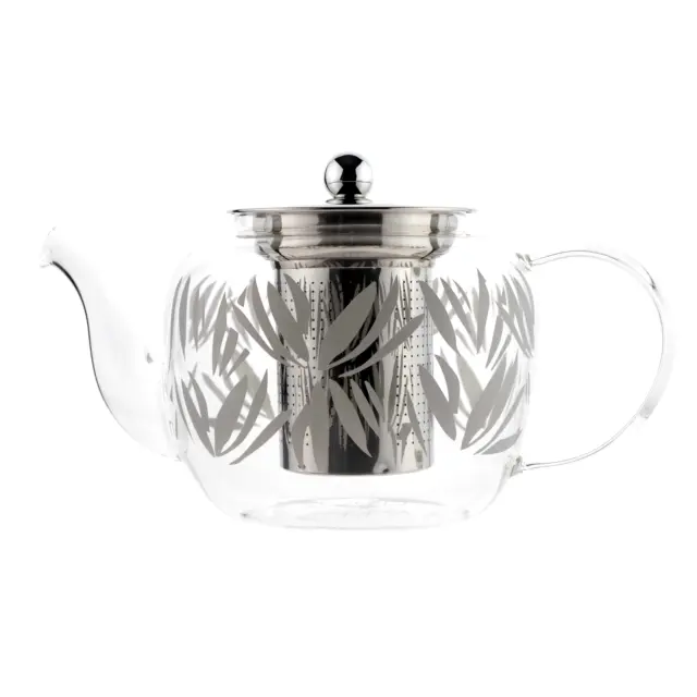 Scandi Home 1L Borosilicate Glass 4 Cup Teapot with Stainless Steel Infuser