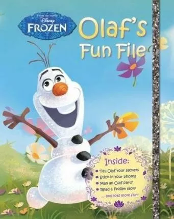 DISNEY FROZEN Olaf's Fun File Hard Backed Book - NEW