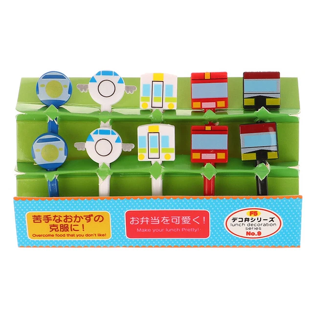 Frontfruchtgabel Plastik Mini Kids Kuchen Zahnstocher Bento Dekoration Etike-DB