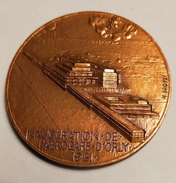 TROISIÈME RÉPUBLIQUE Médaille, Inauguration de l'hôtel de ville fme_929657 Médailles