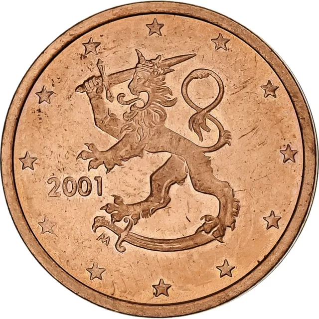 [#1250780] Finnland, 2 Euro Cent, 2001, Vantaa, VZ, Copper Plated Steel, KM:99