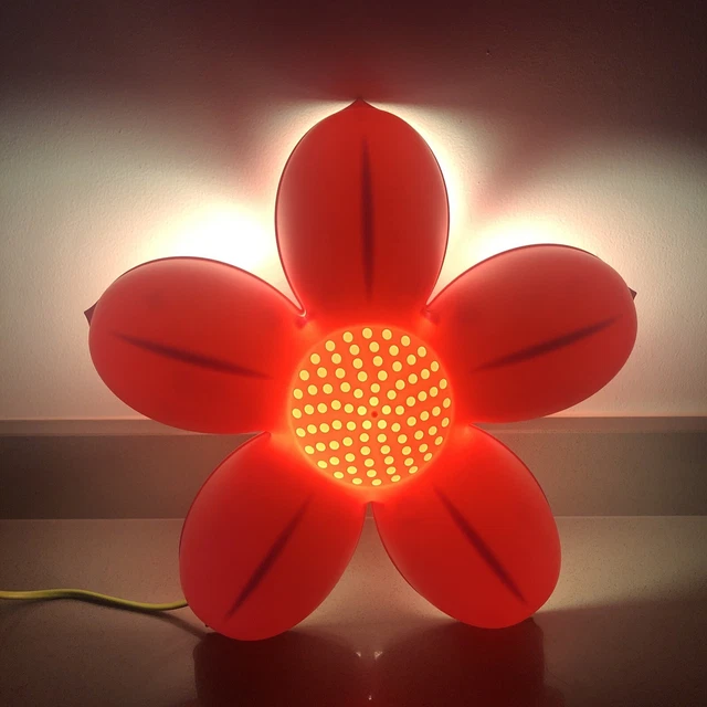 Lampada da parete fiore rosa IKEA Smila Blomma lampada da parete bambine camera da letto bambini EX COND