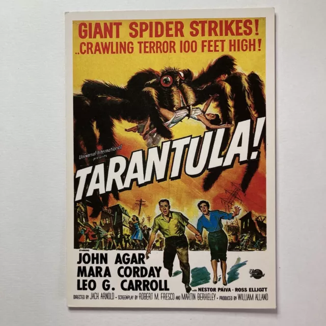 Tarantula! 1955 Rare 1950s Movie Poster Postcard Horror Film B Movie John Agar