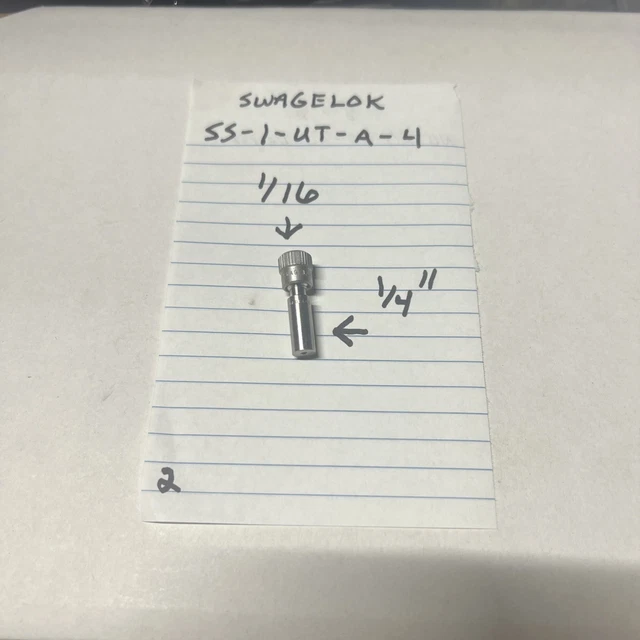 Adaptateur Swagelok Ultra-Torr SS-4-UT-A-4 Acier Inox - 1/4" X 1/4" - New Old Stock