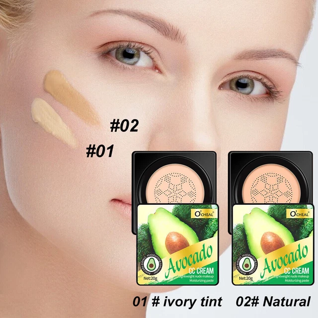 Base de maquillaje corrector de crema cojín de aire para cabeza de hongo BB CC