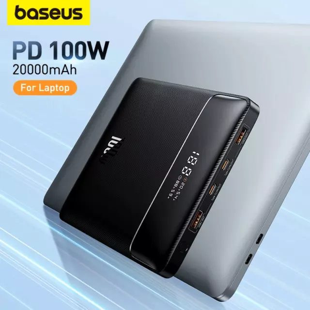 Baseus Laptop Powerbank PD 100W 20000mAh QC4.0 Externe Batterie für MacBook Dell