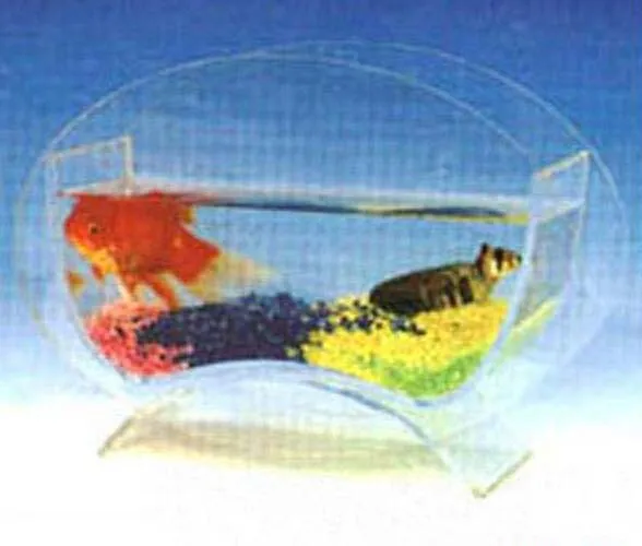 Table Top Home Beta Fish Bubble Aquarium Bowl Tank Fishbowl