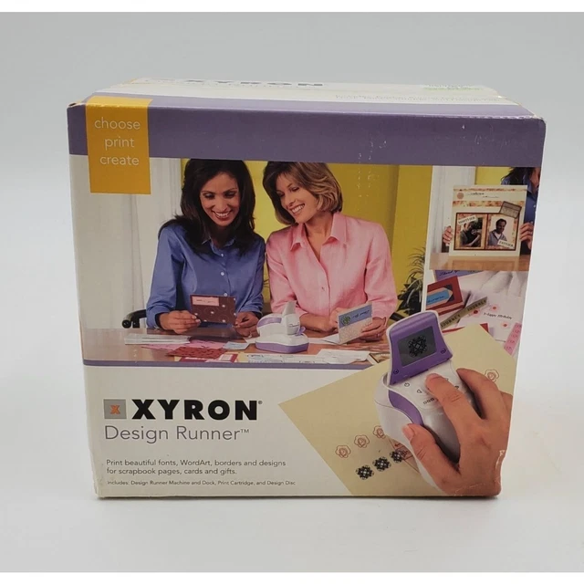 Xyron Design Runner Starter Set Machine & Dock Print Cartridge Design Disc
