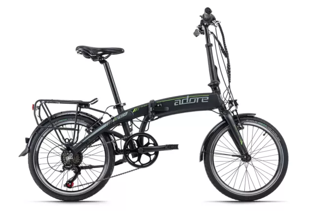 Vélo Pliant Electrique Mixte 20'' Cologne 6 vitesses noir TC 30 cm Adore 134E