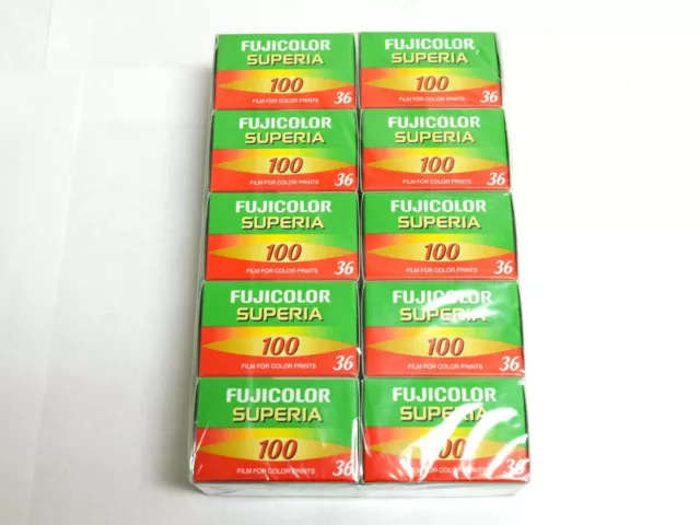 Fujifilm Fujicolor Superia 100 36 exp 10 Pack sealed - Refrigerated exp 2004-3