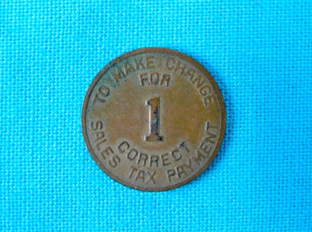 Old Arizona State Tax Token 1 Correct Coin Jeton