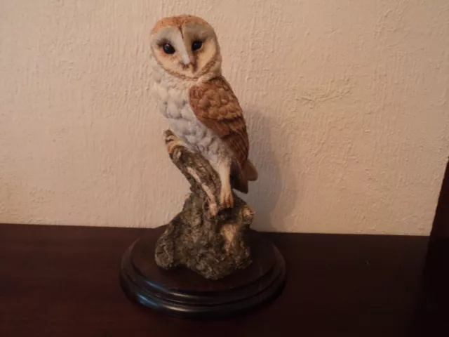 Vintage Signed Large (Country Artists) Hand Painted/Crafted Barn Owl Bird (Mint)