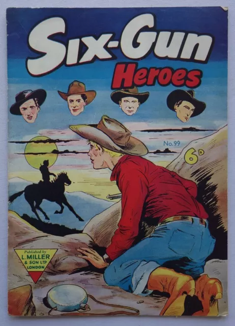 Six-Gun Heroes comic #99 (1950s) Western L. Miller GD/VG