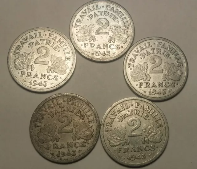 5 Pièce de 2 franc 1943 EC