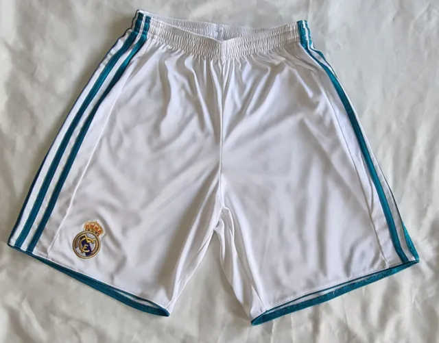 Adidas Boys/Men Real Madrid Home Football Shorts Size S