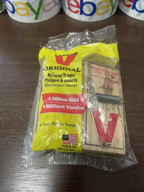 New Victor Metal Pedal Mouse Trap Mouse Traps 4 Pack Reusable
