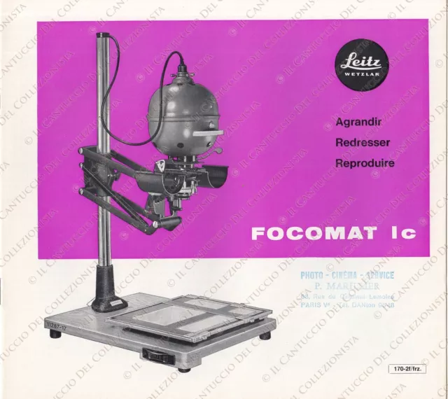 Leitz Wetzlar Leica Agrandir FOCOMAT Ic Instruction *depliant vintage