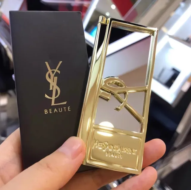 Yves Saint Laurent YSL Beaute Vip Gift Gold  Mirror in Box Rare Item In Box