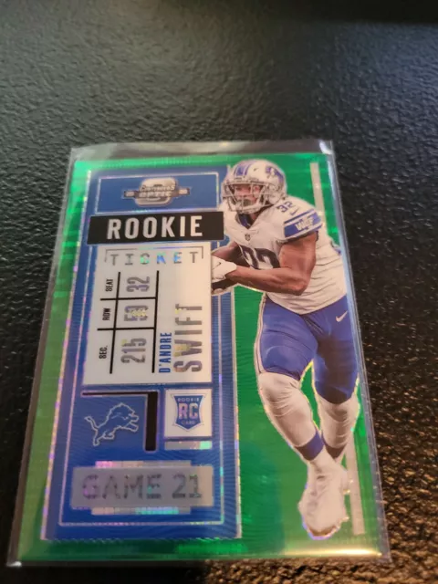 2020 Contenders Optic D'Andre Swift Rookie Green Pulsar /27