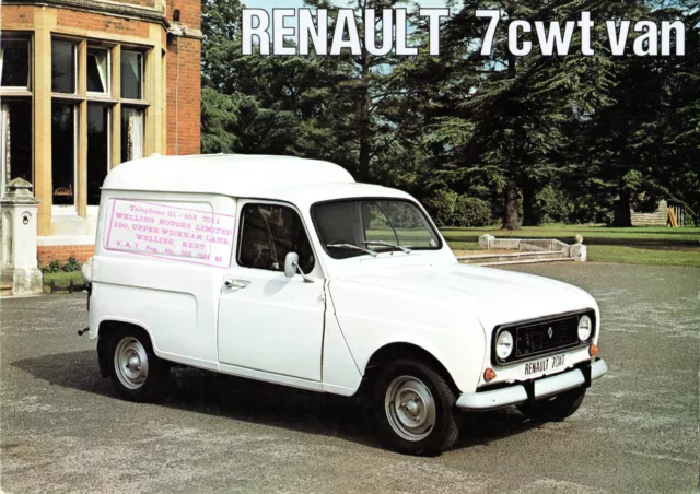 Renault 4 Van 7cwt 1974-75 UK Market Foldout Sales Brochure