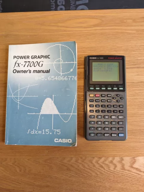 Casio fx-7700G Power Graphic Scientific Calculator with manual/instructions