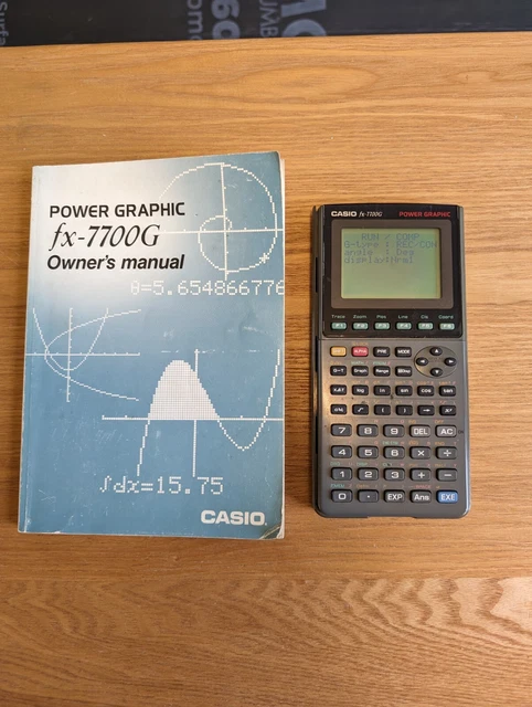 Casio fx-7700G Power Graphic Scientific Calculator with manual/instructions