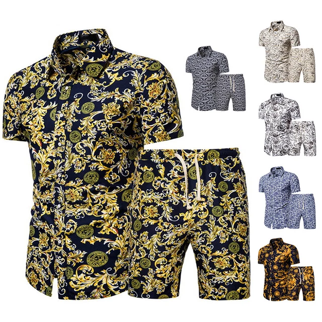 2Piece Uomo Estate Completo Set T-Shirt E Pantaloncini Felpa Tuta Casual Set